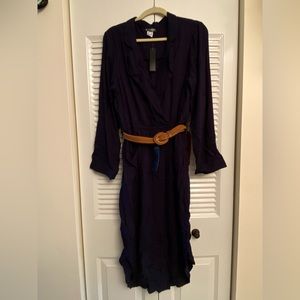 VENUS Belted MIDI Shirt Dress